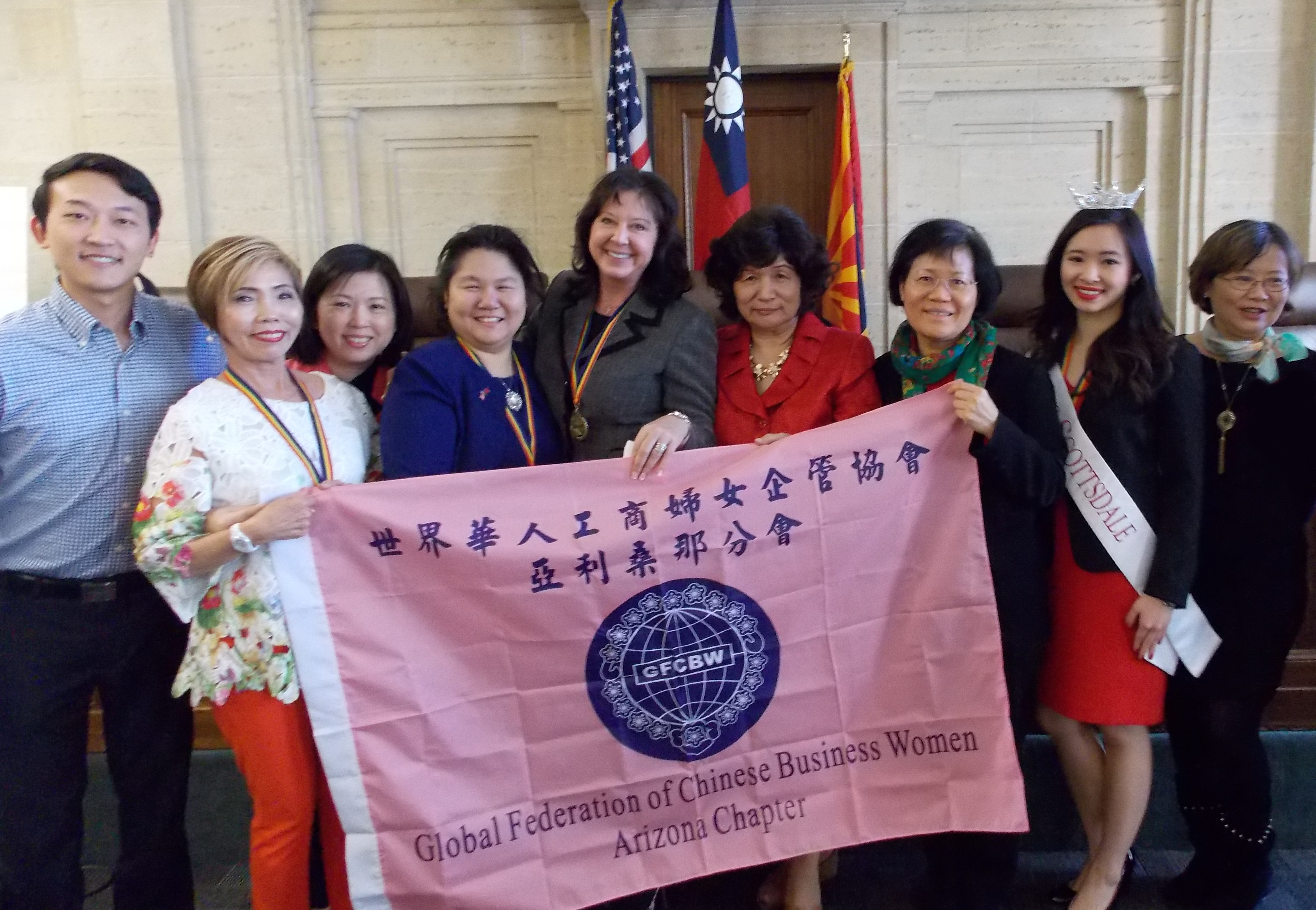 世界華人工商婦女企管協會亞利桑那分會會長交接